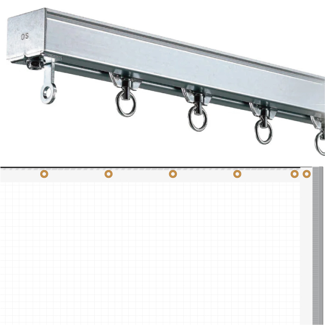 カーテン＋レール部品一式